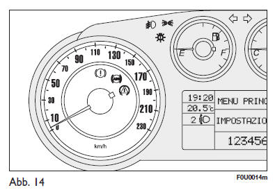 Fiat Punto. Tachometer