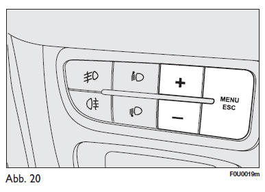 Fiat Punto. Bedientasten