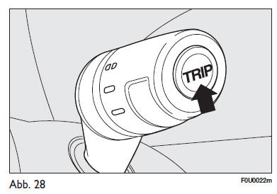 Fiat Punto. Trip-bedientaste