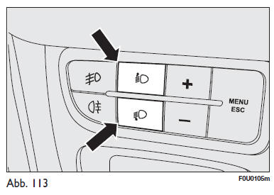 Fiat Punto. Regler der scheinwerferausrichtung