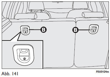 Fiat Punto. Vorbereitung für die montage des kindersitzes isofix universal