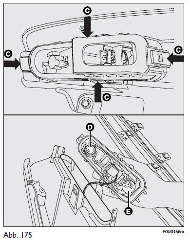 Fiat Punto. Hintere leuchtengruppen