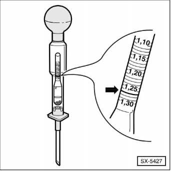 Sauredichte prufen