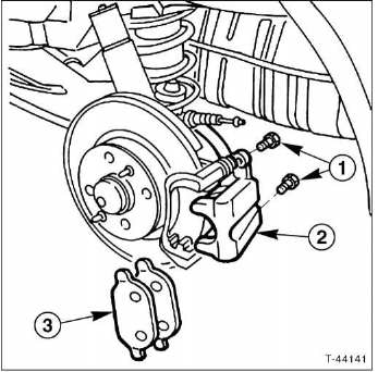 Scheibenbremsbeläge/bremssattel hinten aus- und einbauen