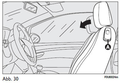 Fiat Punto. Umklappen der rückenlehne